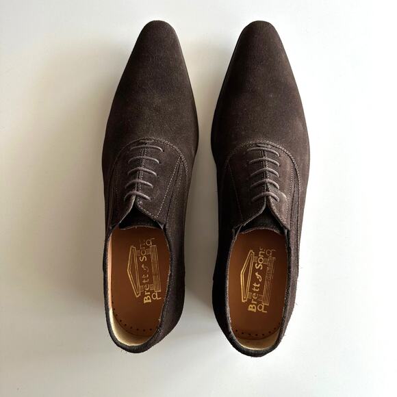 Brett‎ & Sons NWOB Handmade Agustin Derby Chocolate Suede Shoes EU 41 US 8 main image 7